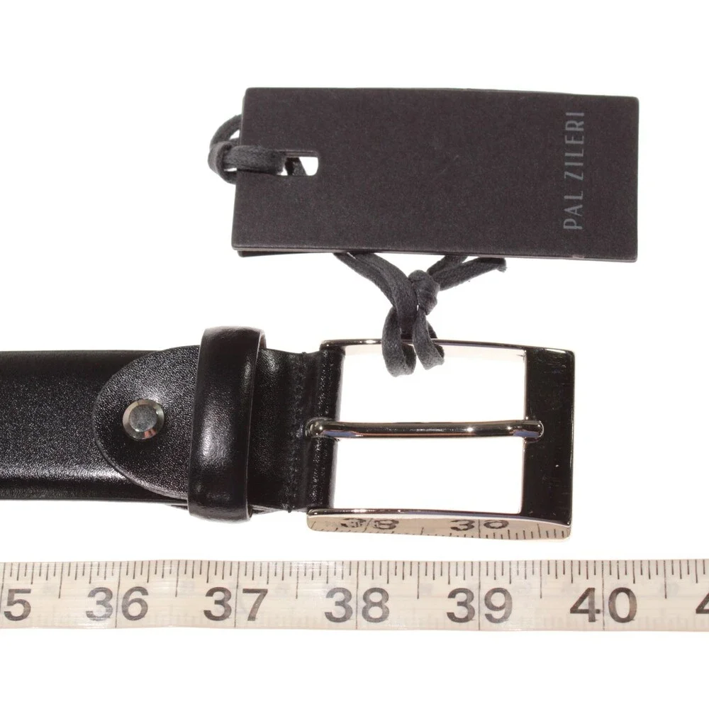 Pal Zileri NWT Classic Belt Size 85 / 48 (US 32) in Solid Black Leather